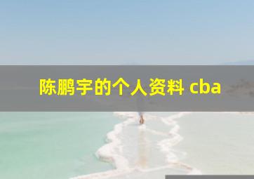 陈鹏宇的个人资料 cba